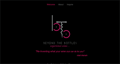 Desktop Screenshot of beyondthebottles.com