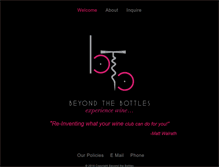 Tablet Screenshot of beyondthebottles.com